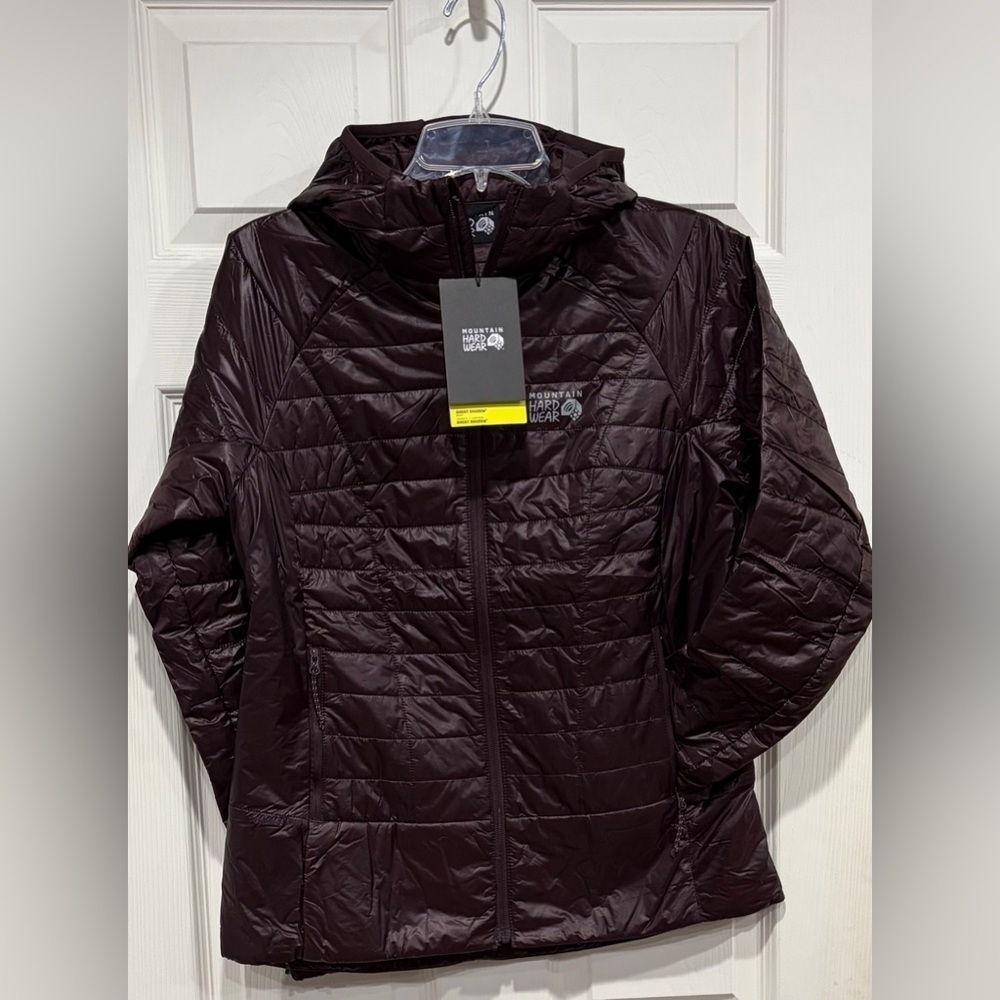 Mountain Hardwear Women's Large Ghost Shadow Hooded Jacket Blackberry NWT Puffer